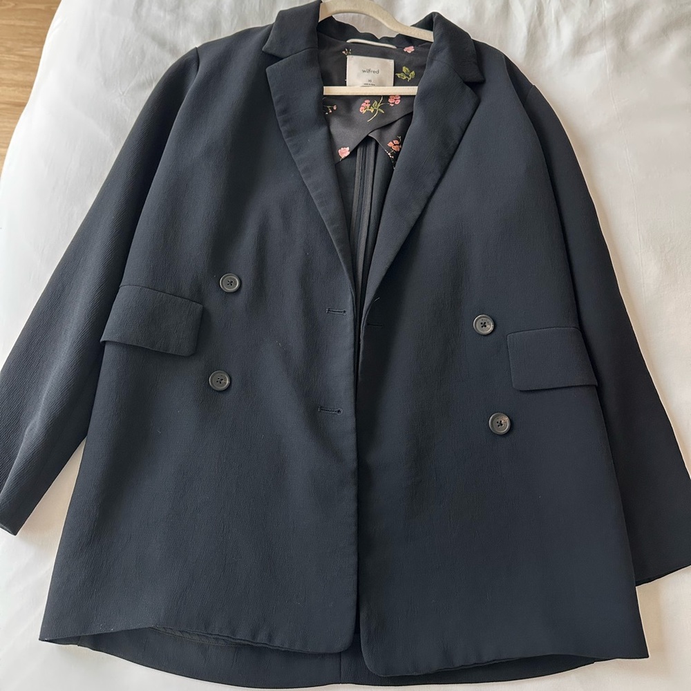 Aritzia Wilfred Blazer - Black - XS